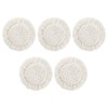 Geieold 5Piece Macrame Handmade Cotton Coasters Woven Coaster for, Boho