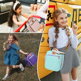 Lunch Box Reusable Lunch Bag for Men Women Kids Adults,Insulated Lunch Bag Waterproof LunchBox Cooler,Small LunchBox With Side Pockets for Work Office School Travel Picnic-Light Green