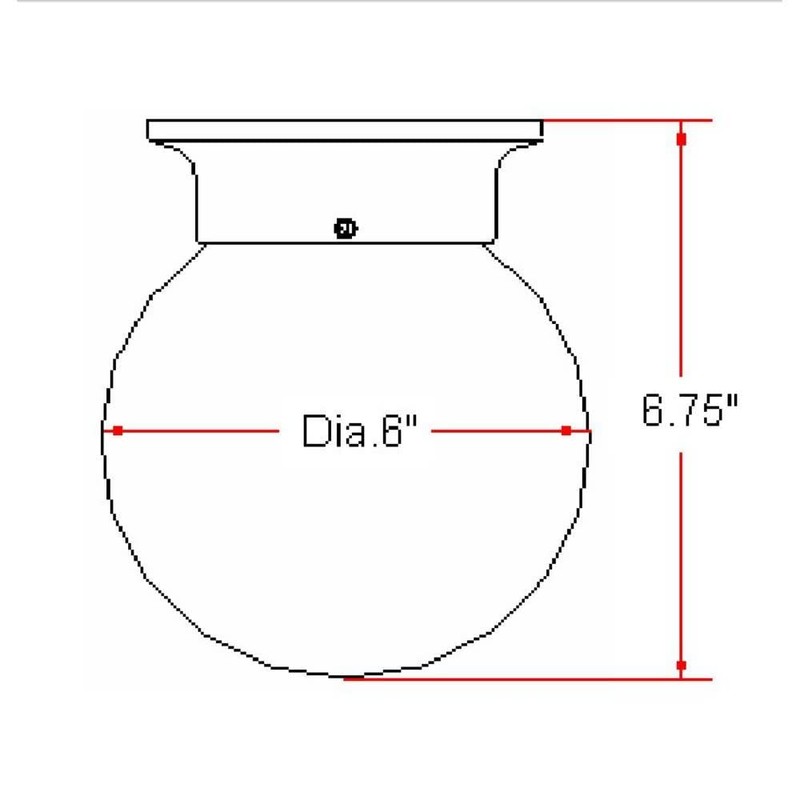 Design House 514521 Traditional 1 Indoor Ceiling Mount Globe Light