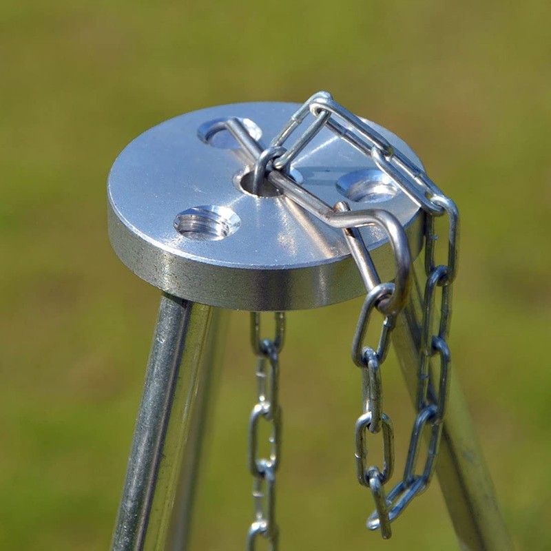 Rayeeley Portable Mini Camping Tripod Campfire Cooking Dutch Oven Tripod