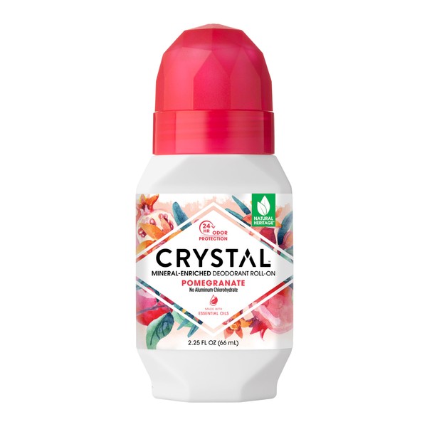 Crystal Essence Crystal Mineral Deodorant Roll-On Body Deodorant With 24-Hour