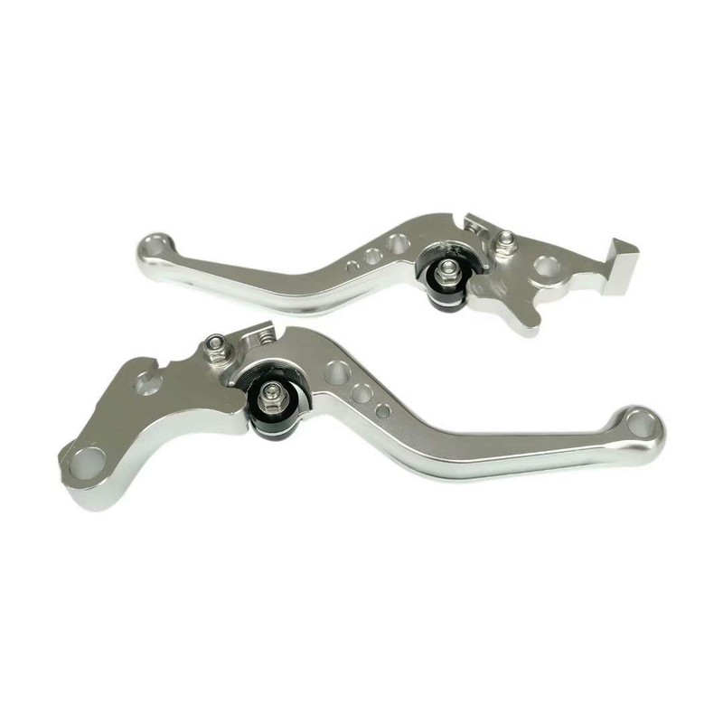 Zafina-UP Silver CNC 6 Position Shorty Brake Clutch Lever for