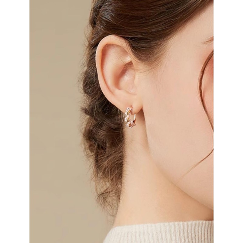 Earrings Pearl 14k Gold Plated Non Hole Earrings for Women