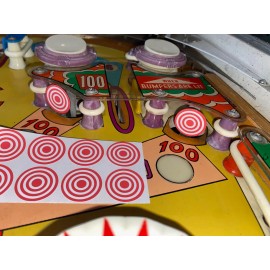 Williams EM Pinball Machine Round Red/White Bullseye Vinyl Target Stickers/Decal