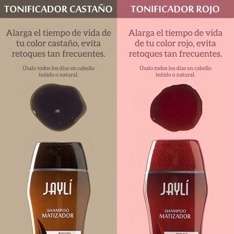 Shampoo Tonificador Rojo Jayli (matizador, Da Vida Al Color)