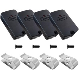 Pack of 4 Garage Gate Door Opener Remote for Mighty Mule GTO/Linear Pro Access Gate Opener, Black, Frequency 318MHZ by GruDawu Update