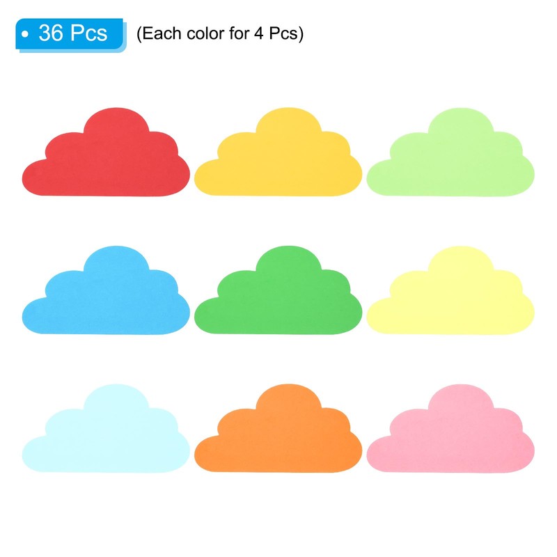 PATIKIL 4.2 x 6.1 inch Paper Cut-Outs, 36 Pieces Clouds