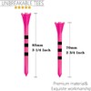 Pink Golf Tees 5 Prong with Black Stripe Bulk 100