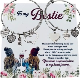 Frienship Bracelet Set, 2pc Matching Best Friend Bracelets, Best Friends Jewelry, Friend Gifts for Women