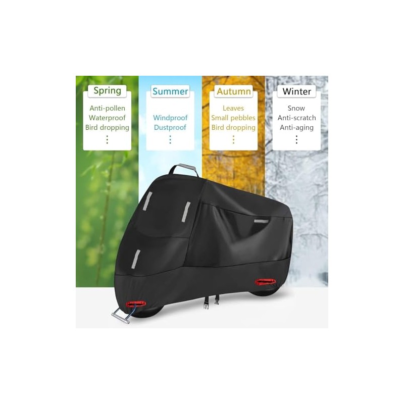 Motorcycle Tarpaulin for Benelli BN 125 2018-2024 Waterproof UV-Resistant Foldable