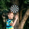 Cork Dartboard, Includes 4 Darts Metal Tip, Professional Number Ring