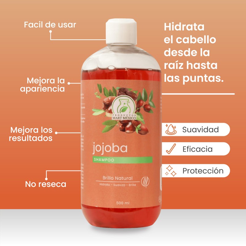 Shampoo Con Aceite De Jojoba Regenerador Productos Mart Mexico 500