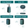 vancasso Green Bathroom Accessories Set, Ceramic Soap Dispenser and Toothbrush