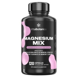 Vital Botanics Magnesio Complex 4 en 1 Citrato, Glicinato y Óxido | 120 Cápsulas de 500 mg, Gluconato y Cúrcuma, 4 Meses, Bisglicinato, Sin Gluten