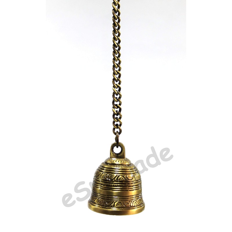 eSplanade - Ethnic Indian Handcrafted Brass Temple Bell with Chain