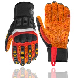Cestus DM Hybrid, Demolition Gloves, Impact Work Gloves, Polycarbonate Knuckle, Kevlar-Stitched (3X-Large)