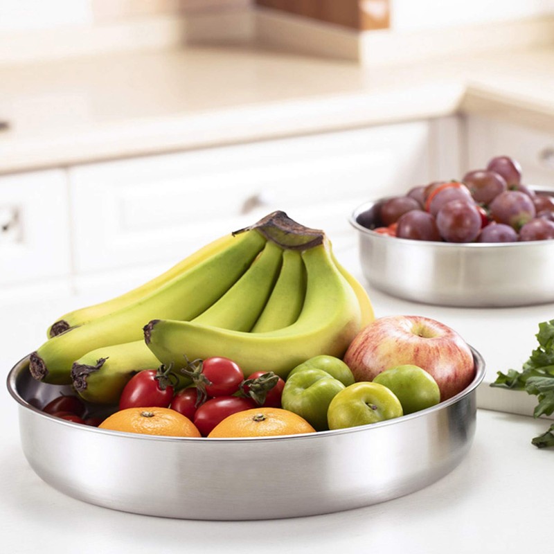 P&P CHEF Cake Pan Set of 4, Stainless Steel Baking