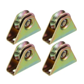 PATIKIL 2" V Groove Caster, 2 Pack V-Type Groove Wheel V Groove Pulley Sliding Gate Wheels for Driveway Gate Industrial Machines V Track Rail, Loading Capacity 441 Lbs