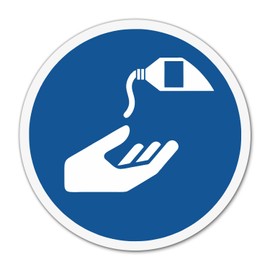 Sticker Skin Protectant Use Diameter 10 cm ISO 7010 M022 Sticker - hin766