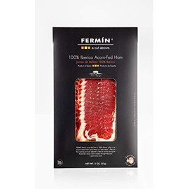 Fermin A Cut Above 100% Iberico Acorn Fed Ham Sliced (Jamon de Bellota 100% Iberico en lonchas ) Hand Carved Style 2 oz Pack (2)