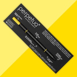 Perpetua Set of 2 Yellow + Blue Pencils - Lapis Hb Recycled Graphite with Integrated Eraser - Almost Infinite Pencil for Professional and Artistic Drawings -