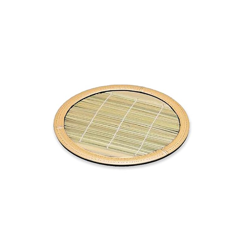 J-kitchens Soba Bowl, Colander, Round Bamboo Plate, Sesame Bamboo, Break-Resistant,