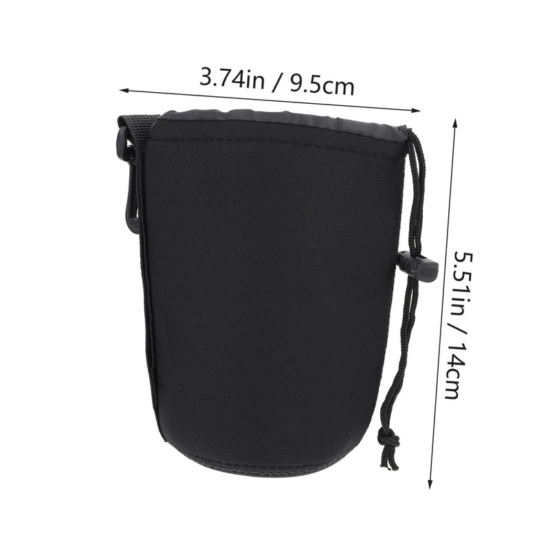 TEHAUX 2PCS Neoprene Lens Pouch Bag for Camera Lenses Drawstring
