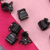 100 UNIDS Mini Clips de Plástico Negro Garras Pequeñas Pinza