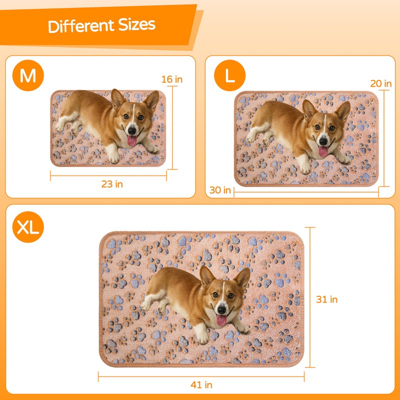 1 Pack 3 Blankets Soft Fluffy Pet Flannel Blanket(Cute Paw,30”×20”)