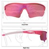 OUTDOORSPARTA Sports Sunglasses(2. Pink Frame, Full Lens Mirrored Pink)