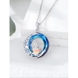 Lypic Graduation Cap Necklace 925 Sterling Silver Class of 2025 Bachelor Cap Pendant with Austrian Crystal College High School Graduation Jewelry for Women 02