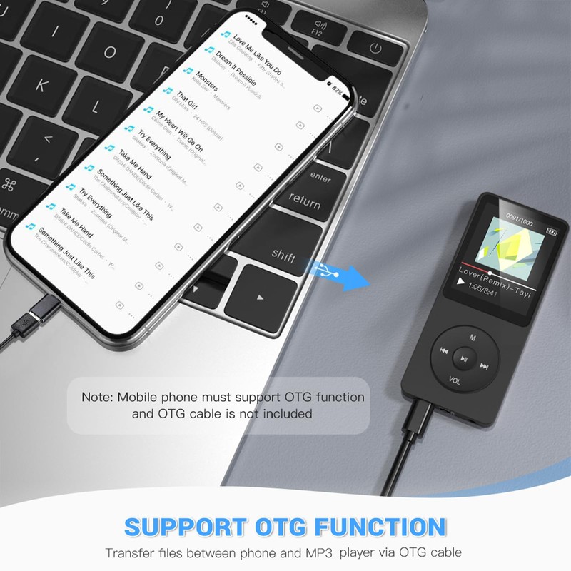 AGPTEK A02 64GB MP3 Player, 70 Hours Playback Lossless Sound