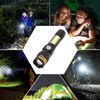 LED Flashlight USB Magnetic Charging 7 Gears Zoomable Black Light