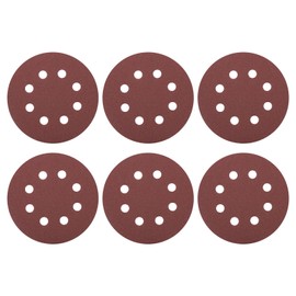 HARFINGTON 30 Pcs 5 Inch Sanding Disc 8 Hole 120 Grit Hook and Loop Sandpaper Random Orbital Sander Pads for Woodworking Automotive Metal Polishing