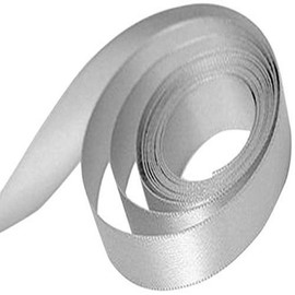 Papillon Single Face Satin Ribbon, 5/8" Wide X 100 Yards, Gray