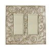 Meriville French Scroll 2 Rocker Wallplate, Double Switch Electrical Cover