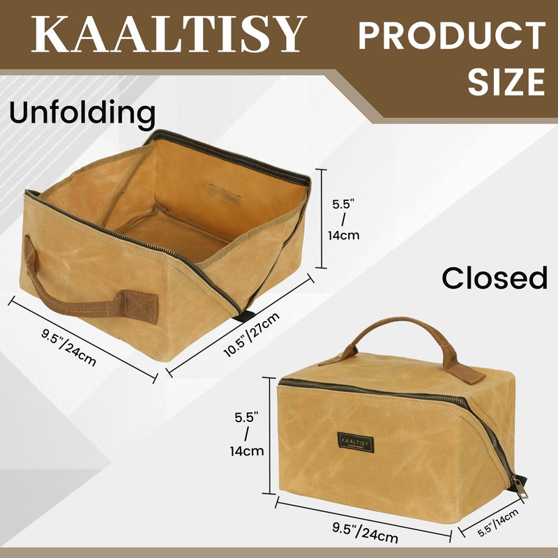 Heavy Duty Tool Storage Organizer, Tool Pouch with Metal Zipper