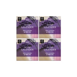 Happy Bath 해피바스 오리지널 컬렉션 솝라벤더 비누 4입 Happybath Original Collection Soap Lavender Soap 4ea