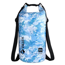 VILLEY - Bolsa seca impermeable de 5 L, 10 L, 20 L, rollo superior que mantiene el equipo seco, ligero y seco con funda impermeable para teléfono para
