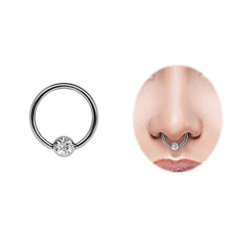 Titanium Piercing Lip Band Set, Ring in 1.2 mm with