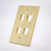 Keystone Wall Plate Beige 4 Port