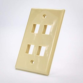 Keystone Wall Plate Beige 4 Port