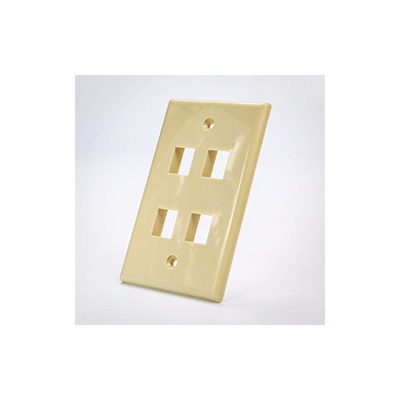 Keystone Wall Plate Beige 4 Port