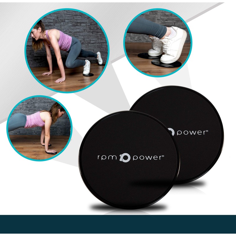 RPM Power Core Sliders Focused Core Training for Toned, Sculpted