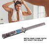 Men Spring Comb Pocket Size Stainless Steel Teeth Foldable Brush