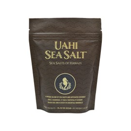 Sea Salts of Hawaii Uahi Sea Salt 1lb. Bag – 100% Hawaiian Sea Salts and Activated Coconut Shell Charcoal – Made in Hawaii