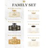 Audickic Gold Semi Flush Mount Ceiling Lights, 14" 4-Light Ceiling