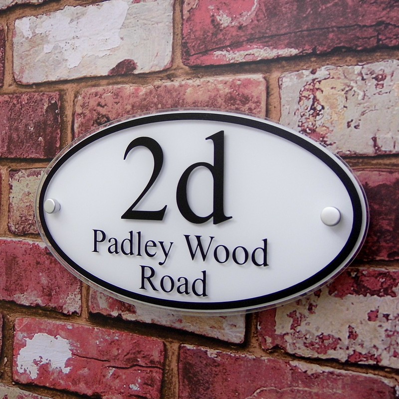 House Address Number Plaque Name/Street Plate Large 'Oval' MADE TO