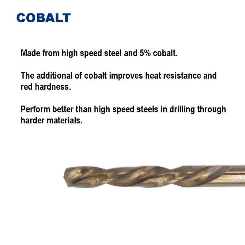 3/16-Inch Cobalt Steel M35 Left Hand Drill Bit for Removing