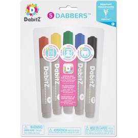 Fibre Craft Creative Hands Made Dabitz Dabbers, Set of 5, Primary Colors